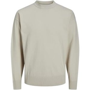 JACK & JONES Jcocollective gebreide trui met ronde hals voor heren, Moonbeam