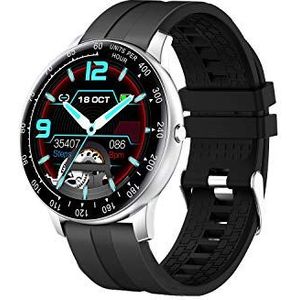 InnJoo Inspire Smartwatch voor heren, zilver/zwart