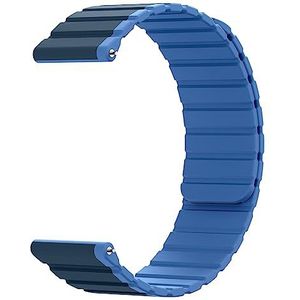System-S Armband van siliconen, magnetisch, 20 mm, voor Samsung Galaxy Watch 5 4, blauw, blauw, Eine Grösse, klassiek, Blauw, Klassiek