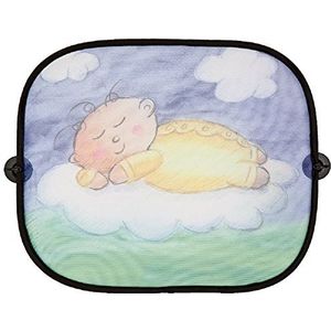 AltaBeBe Zonwering voor de auto met motief: slapend kind, 44 x 36 cm