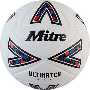 Mitre Ultimatch One 24 Ballon de football unisexe pour adulte, blanc/noir/rouge, 4