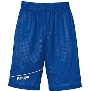 Kempa Klassieke omkeerbare shorts voor jongens, koningsblauw/wit