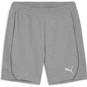 PUMA teamFINAL Casuals Shorts, Short en Maille Adultes Unisexes, Medium Gray Heather-PUMA Silver, 658538