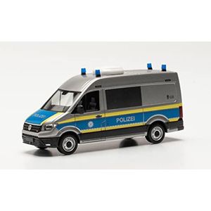 herpa Volkswagen Crafter 096744 halve bus ""Police Straubing"" voor miniatuurauto met gedetailleerd verzamelaarsmodel, kleurrijk
