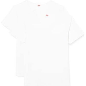 Levi's Set van 2 T-shirts voor heren met V-hals, Wit