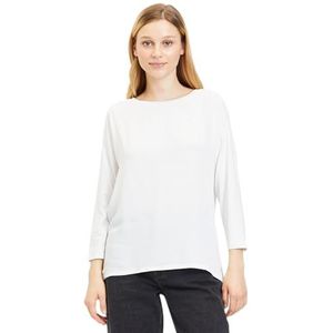 Tamaris T-shirt Burdur pour femme, Blanc brillant, M