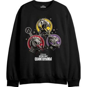 Marvel Meantmmsw013 Sweatshirt voor heren, 1 stuk, zwart.