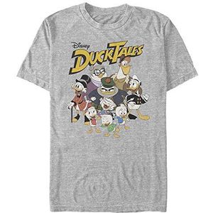 Disney Ducktales Group Organic T-shirt, korte mouwen, uniseks, Melange Grey, L, Melange Grey