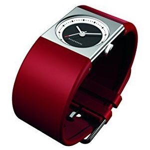 Rosendahl - 43262 - dameshorloge - kwarts - analoog - rode rubberen band, veelkleurig/rood, armband, Veelkleurig Rood, Armband