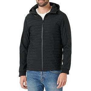 JACK & JONES Capuchontrui Hybrid, zwart, M, zwart.