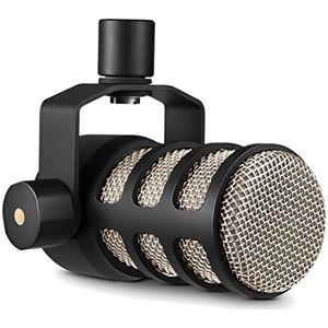 RØDE Podmic dynamische microfoon met ingebouwde draaistandaard voor podcasting, streaming, gaming en vocale opnames.