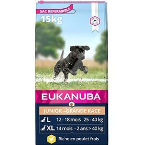 EUKANUBA Junior Droogvoer voor grote honden met verse kip