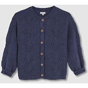 Gocco Jas met opengewerkte trui, middelblauw, standaard voor meisjes, middelblauw, 4-5 jaar, Medium Blauw