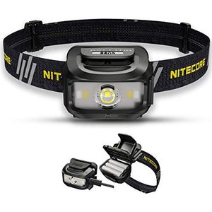 Nitecore NU35 Hoofdlamp Oplaadbaar – Dual Stroombron - LED 460 Lumen - Hoofdlamp Met Rood Licht [ Inclusief Oplaadbare Li-ion Batterij ]