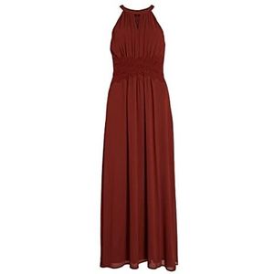 VILA Vimilina Halterneck Maxi Jurk/Su - Noos damesjurk, Fired Brick