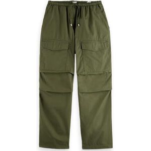Scotch & Soda Ivy Mid-Rise Wide-Leg Cargo Pant Vrijetijdsbroek voor dames, Klassiek groen 352, XS