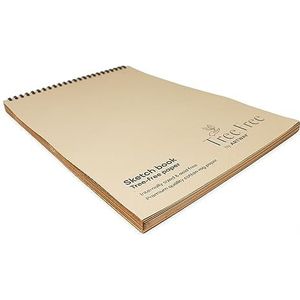 Artway Tree Free Cotton Rag schetsboek, A4, 20 vellen/40 pagina's, beige/chamois, 250 g/m²