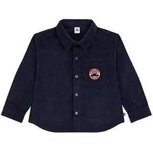 Petit Bateau A083h Overhemd met lange mouwen voor jongens (1 stuk), Smoking Blauw