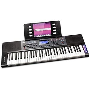 RockJam 61-toetsen piano keybord met Pitch Bend, voeding, muziekstandaard, pianonotenstickers en Simply Piano lessen