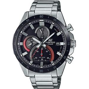 Casio Edifice Herenhorloge chronograaf kwarts met roestvrijstalen armband, zwart, armband, zwart., Armband
