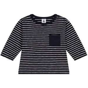 Petit Bateau A0BPO T-shirt met lange mouwen voor babyjongens, Smoking/Montelimar