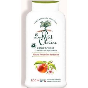 LE PETIT OLIVIER - Extra zachte en hydraterende douchectarine - amandelbloesem nectarine - pH-neutraal voor de huid - zonder zeep, zonder kleurstoffen - Gemaakt in Frankrijk - 500 ml