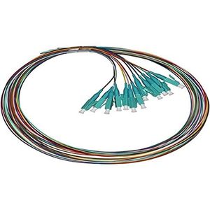 LINK LKLC12PT3 Glasvezel Pigtail-kabel, LCD-stekker, Om3, Simplex, 1 m, meerkleurig, 12 stuks