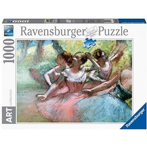 Ravensburger - Puzzel voor volwassenen 1000 p - Vier ballerina's op het podium - Edgar Degas - Art Collection - 14847