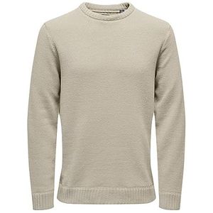 Only & Sons Gebreide herentrui, zilver, M, zilver.