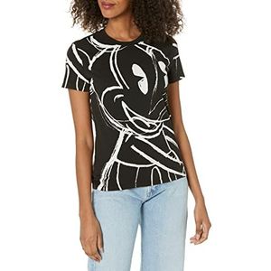 Desigual Dames T-shirt met korte mouwen, zwart.