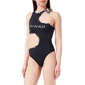 Pinko Studio Tecno Jersey Co dameskostuum, Zn8_mult.zwart/roze, XS, Zn8_mult.zwart/roze