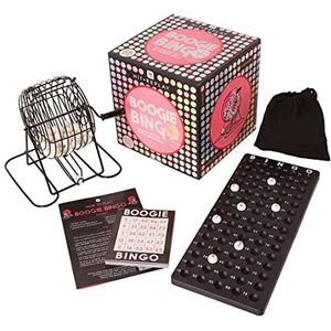 Talking Tables Bingo-speelset, organiseer je eigen game-avond, bevat een bingo fietsmachine van metaal, digitale ballen, kaarten en een afspeellijst