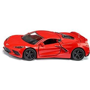 SIKU 2359, Chevrolet Corvette Stingray, speelgoedauto, 1:50, metaal/kunststof, rood, kap en deuren te openen, verwisselbare wielen