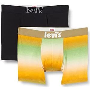 Levi's Set van 2 boxershorts voor heren Ombre Retro, aluminium/geel