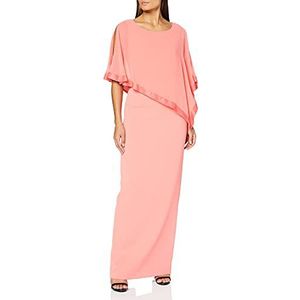 Gina Bacconi Dames pailletten trim cape maxi jurk cocktailjurk dames, Dahlia