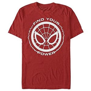Marvel Classic Spider Power Organic T-shirt met korte mouwen, rood, L, ROT