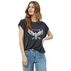 Desires T-shirt à manches courtes Carmen pour femme, 9464 Grey Acid Wash, M