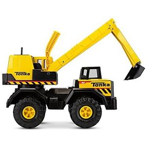 Tonka 06183 Steel Classics 50,8 cm, de meest robuuste en krachtige graafmachine, bouwspeelgoed voor kinderen voor creatief spelen, vrachtwagens voor kinderen vanaf 3 jaar, geel en zwart