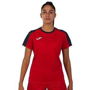 Joma Eco Championship T-shirt met korte mouwen voor dames, rood/marineblauw