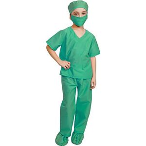 Dress Up America Doktersjas voor kinderen, groen dokters- en verpleegsterskostuum voor kinderen, rollenspelkostuum voor kinderen