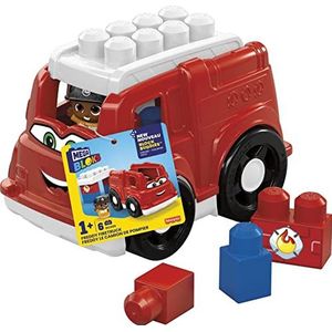 MEGA Bloks First Builders brandweerwagen, auto en bouwspel, 6-delig, speelgoed voor baby's en kinderen van 1 tot 5 jaar, GCX09