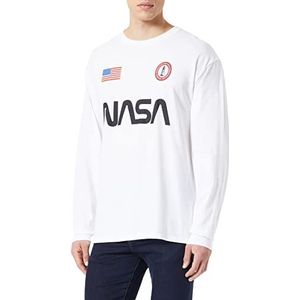 Nasa Heren shirt met lange mouwen wit xxl, Wit.