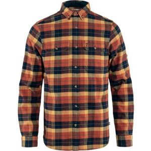 FJALLRAVEN Singi Heavy Flannel shirt met lange mouwen heren, herfst Leaf-Dark Navy, S, Herfst Leaf-Dark Navy
