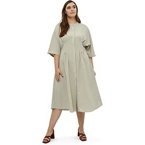 Peppercorn Mimmi Robe mi-longue courbe pour femme, Gris, 50-grande taille