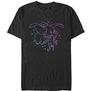 Disney Stay Fly Dumbo Organic T-shirt met korte mouwen, zwart, M, SCHWARZ