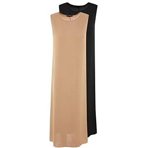 Trendyol Robe pour femme - Noir-Shift, Noir/beige., 44