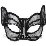 Boland 00202 - luxe kattenoogmasker kant oogmasker carnaval kostuum accessoires carnaval kostuum themafeest