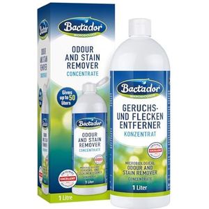 Bactador Enzyme Cleaner Concentré 1L - Destructeur odeur urine chat & détachant microbiologique – Anti odeur - Desodorisant litiaire chat - Nettoyant enzymatique - Neutraliseur d'odeur