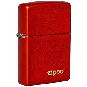 Zippo - Mechero de bolsillo met logotipo metálico Rojo Mate