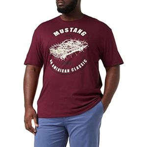 Ford Mustang American Classic T-shirt voor heren, 1 stuk, Rood